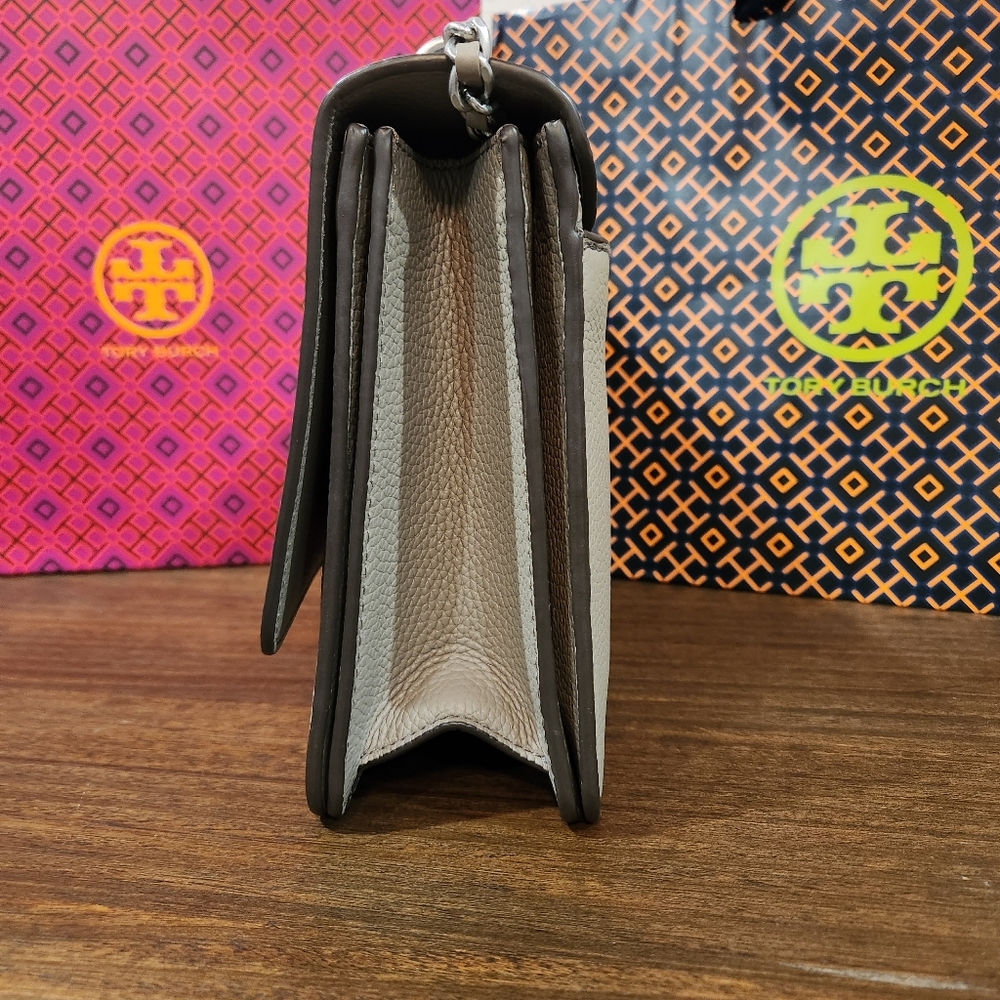 NWT - Tory Burch Britten Shoulder Bag Gray - Picture 3 of 11